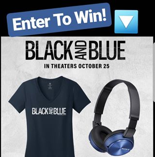 ENTER TO WIN this #BlackAndBlueMovie t-shirt and headphones combo by telling us your favorite #Cinergy location in the comments! See the movie at select locations this weekend. Tixs in bio link.